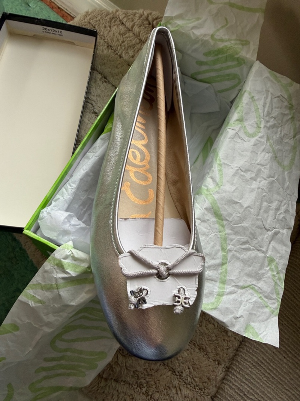 *HOST PICK* Sam Edelman Silver Flora Ballet Flat *NEW* - Picture 5 of 8